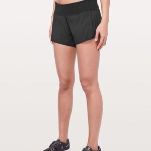 White and Grey Lululemon Speed Up Short